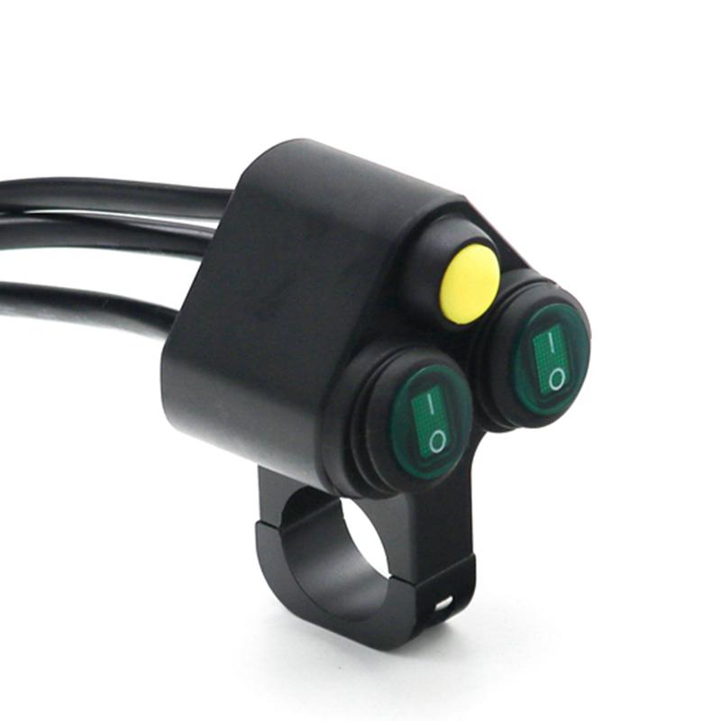 LMoDri Универсальный алюминиевый переключатель на руль мотоцикла 22 мм 12 В, кнопка включения и выключения руля, переключатель противотуманных стоп-сигналов