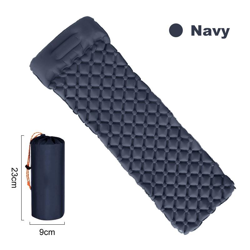 Double Bed Camping Inflating Sleeping Mats Folding Outdoor Sleeping Pad Inflatable Seat Mattress with Pillow Ultralight Travel