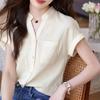 Summer French Sweet Shirt For Women Casual Top Jacquard Shirt Fashion Womens Shirt Chic Tops Elegant Clothing 27866