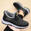 Men's Winter Snow Boots Casual Non-Slip Faux Fur Lined Walking Loafers Shoes Comfort Short Ankle Booties Water Resistant Warm Workout Sneakers for Men