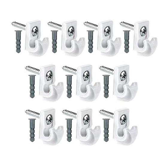 Пластиковый крючок для гирлянды Легкая установка Крючки-подвески для рождественских огней Атмосферостойкий Защищенный от ржавчины Настенное крепление