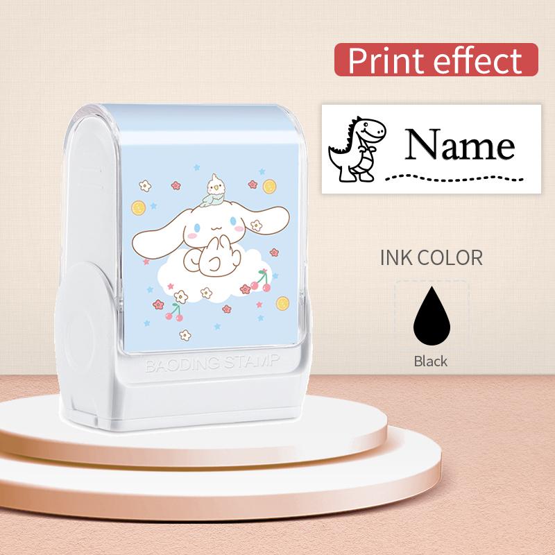 Персонализированный штамп с именем Cinnamoroll – Водонепроницаемые чернила для сумки, книги, тетради, школьных принадлежностей и рождественских подарков