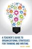 The A Teacher's Guide To Organizational Strategies for Thinking and Writing Book