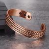 Ikuinen Twisted Pure Copper Bracelets Magnetic Therapy Adjustable 12mm Bangles Magnet Jewelry Resizable Men Women