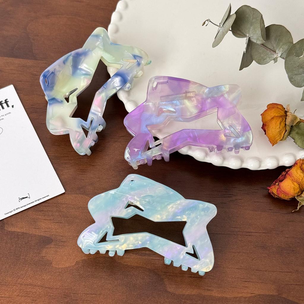 Стильная ацетатная заколка-краб для волос с вырезом в виде звезды для женщин, универсальный модный аксессуар