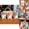 Adorable Plush Wolf Keychain Cute Cartoon Stuffed Wolf Toy For Students And Gifts