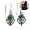 Vintage Dangle Boho Natural Gemstone Turquoise Earrings 925 Silver Hook