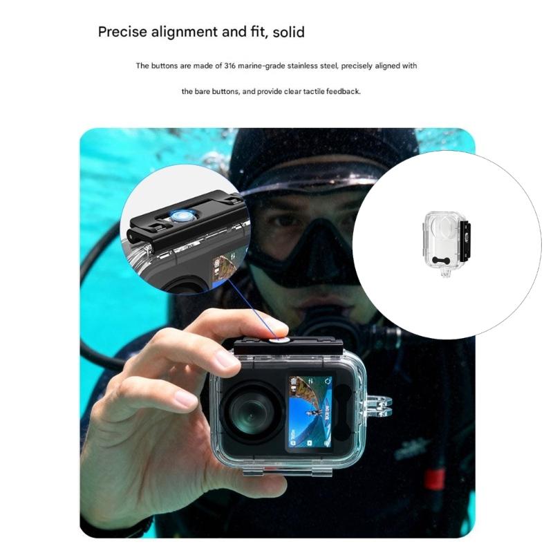 Deeply Sea Diving Case For 360 Action Cameras PC Shell Supports 45M Depth Clear Lens High Clear Footages Design