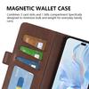 For Honor 80 Pro 5G Drop Protection Cell Phone Cover PU Leather Dual Magnetic Clasp Calf Texture Case Hands-free Stand Wallet