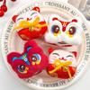 Chinese Year Awakening Lion Plush Toys Wrist Clap Bracelet For Women Men Cute Cartoon Spring Festival Wristband Gifts