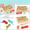 Развивающая деревянная игра «Рыбалка» для детей с магнитными рыбками, обучающий пазл для детей