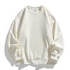Unisex Oversized Fleece Pullover Sweatshirt Solid Color Round Neck Casual Long Sleeve