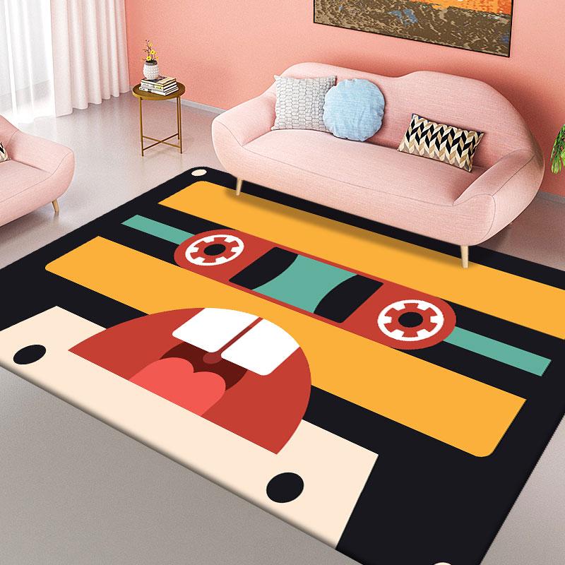Мультфильм Кассетный Ковер Гостиная Спальня Напольный Коврик Коврик Цветочный Нескользящий Домашний Декор Коврик