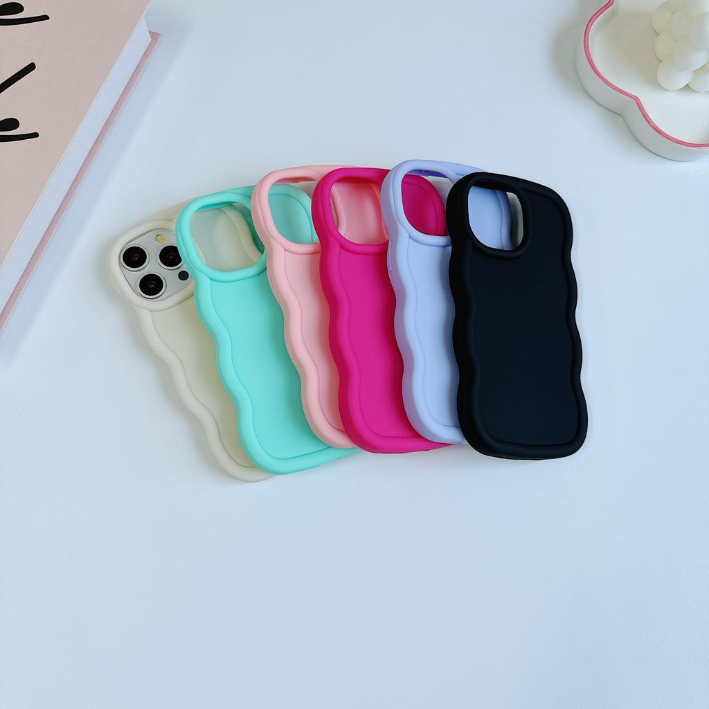 Suitable for Samsung S25 Macron Mobile Phone Candy Color Tpu Soft Shell A05 Large Wave Anti-fall Protection Case