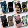 Black Cat Cartoon Cute Cover For Samsung Galaxy S23 S21 FE S20 FE S22 Plus Note 20 Ultra Note 10 S8 S9 S10 Plus Case