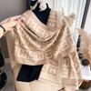 Autumn And Winter Classic Color Fashionable Simple Letter Women'S Warm Scarf Autumn And Winter Shawl Cape