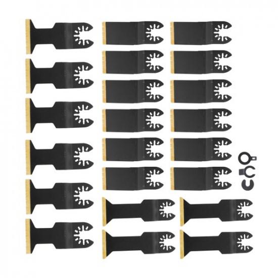 Titanium Oscillating Saw Blades Kit 22 PCS Multitool Cutting Blades for Metal
