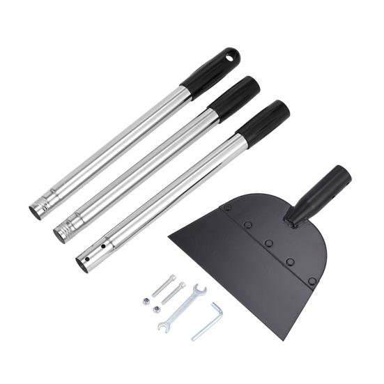 Плоская лопата для снега, скребок для льда, 55 дюймов, стальной измельчитель снега и льда с 3-секционной ручкой, инструмент для удаления льда с газона, кромки подъездной дороги, прополки