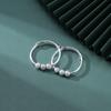 S990 Foot Silver Ball Pattern Children's Bracelet Baby Push and Pull Bracelet Baby Silver Jewelry
