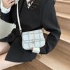 Elegant Minimalist Women's Canvas Crossbody Bag With Unique Saddle Design For Everyday Use
