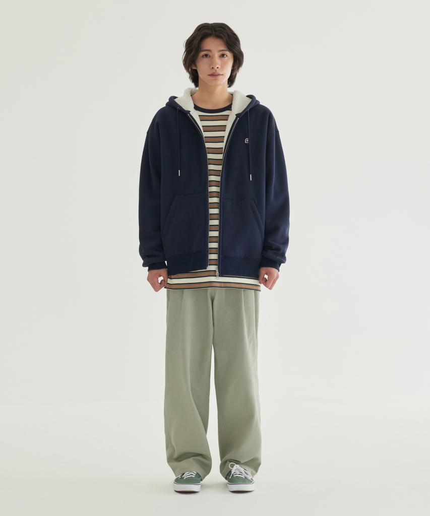 Covernat Signature Symbol Boa Zip-Up Hoodie Dark Navy