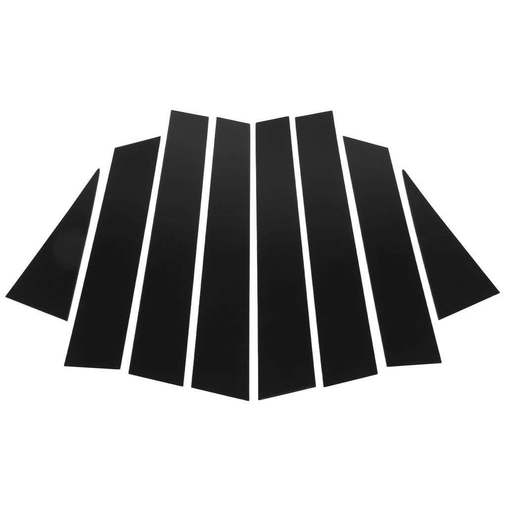 8 Pcs B Pillar Door Trim Molding Glossy Black Window Post Protector Cover for X?Trail T32 2014 To
