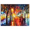 3D Diamond Embroidery Painting Cross Stitch Round Rhinestone Painting Street Night View