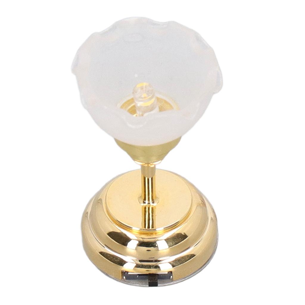 1:12 Dollhouse Miniature Ceiling Light Innovative White Flower Shape Vivid LED Mini Light Dollhouse
