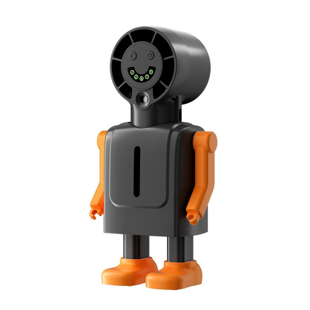 Cute Robot Shape Misting Handheld Fan LED Screen Display Mini Fan Rechargeable Fan Camping Travel