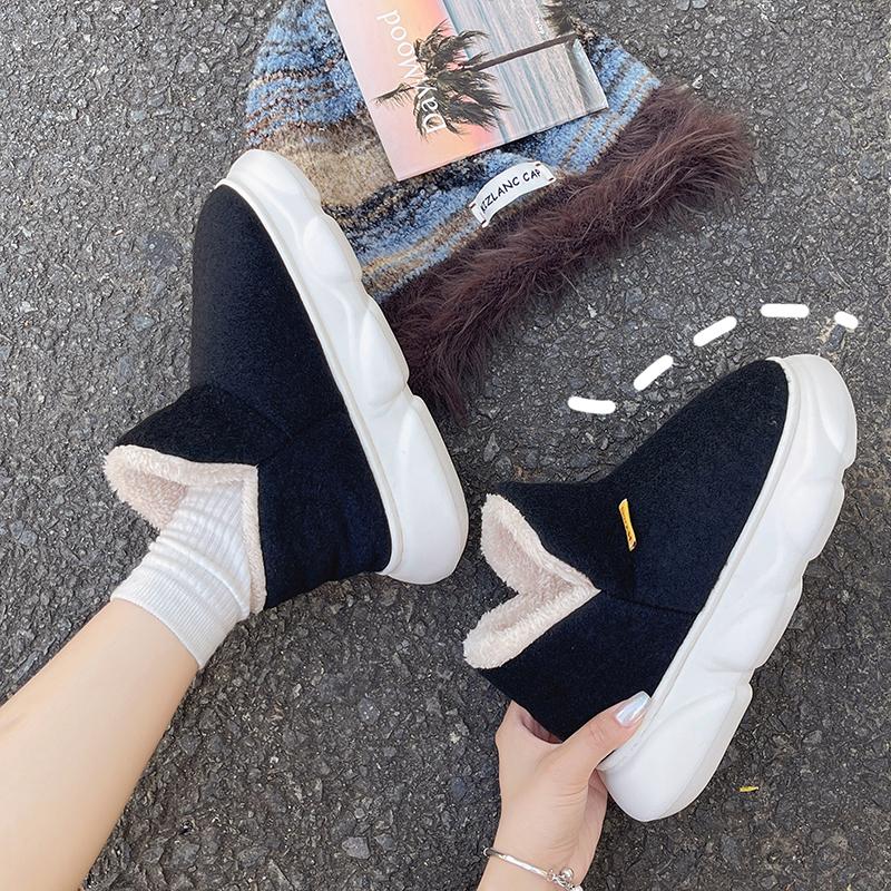 Модные мужские тапочки женские зимние теплые плюшевые сапоги EVA для снега в помещении и на открытом воздухе ботильоны без застежек на толстой подошве повседневная обувь на платформе