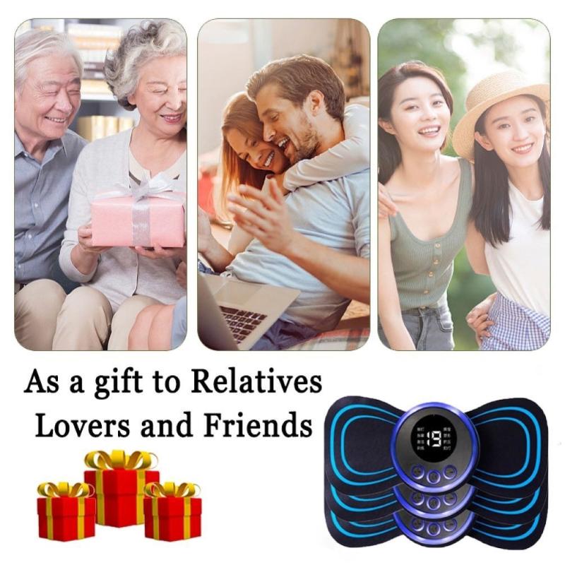 EMS Electric Neck Massager 8 Mode 19 Gears Tens Pulsed Therapy Instrument Portable Cervical Spine Massage Back Massage Muscle Stimulator Pain Relief