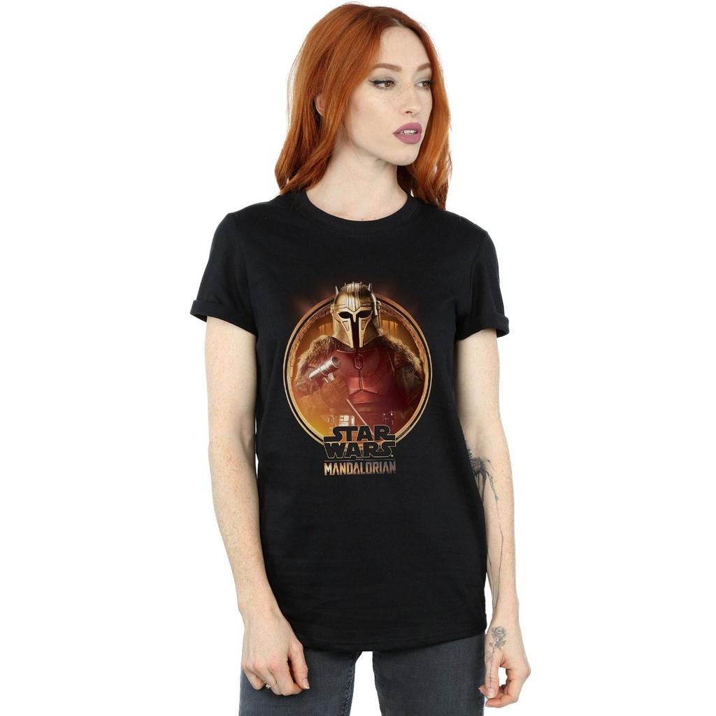 STAR WARS Womens/Ladies The Mandalorian The Armorer Framed Cotton Boyfriend T-Shirt