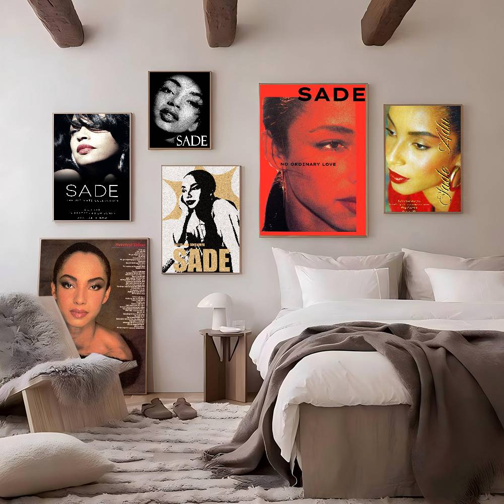 Известная певица Sade Винтажная серия Качественные отпечатки и плакаты Водонепроницаемая бумага Наклейки Плакаты и наклейки для кофейни и бара