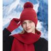 Wool Knitted Hat, Scarf, and Glove Set