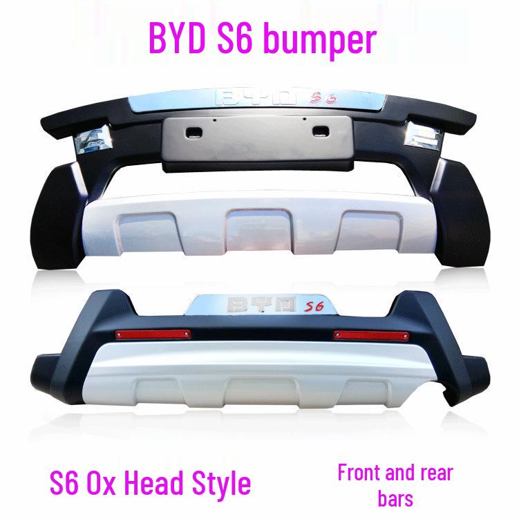 Защитные накладки на передний и задний бампер BYD S6: Декоративные противоударные планки