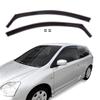 Дефлекторы окон - Honda Civic 2001-2005 3 двери - Аэродинамические - Тонированные черные - Легкая установка