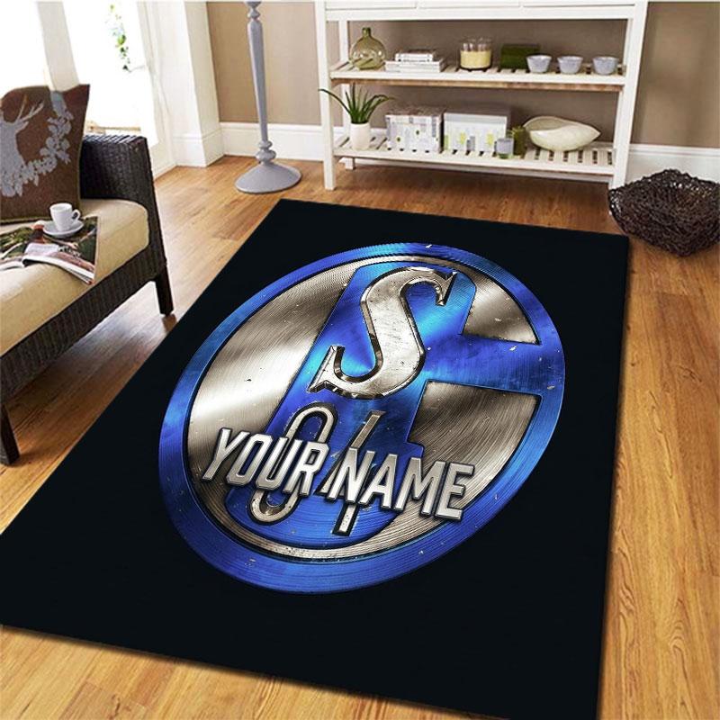 FC Schalke 04 Custom Name Carpet Rug for Living Room Bedroom Home Sofa Decoration,Kids play Non-slip Floor Mat