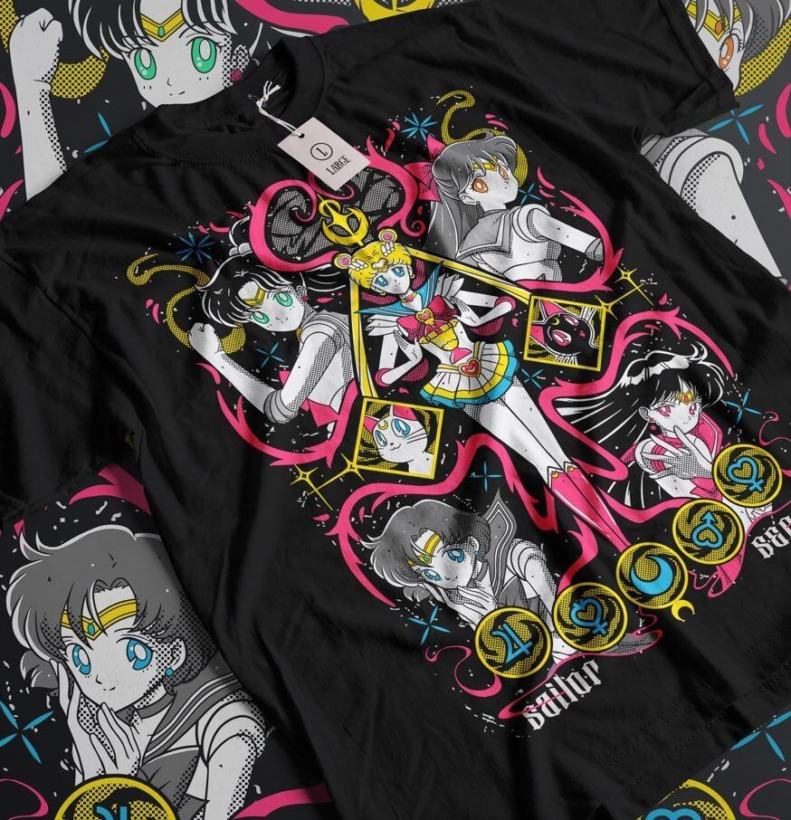 Футболка Графическая футболка 90-е Аниме Харадзюку Эстетика Отаку новая Футболка Все размеры