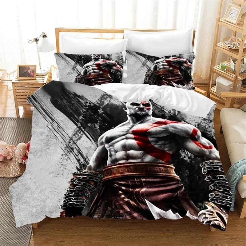 3D Digital Game God of War Print Bedding Set Game Handle Print Design Duvet Cover Sets US AU EU RU Singe Twin Queen King Size