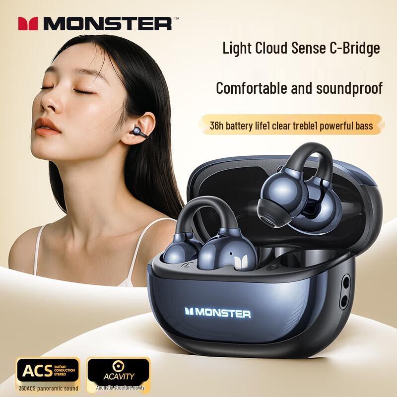 Monster Maxstar MQT58 Беспроводные наушники-клипсы открытого типа
