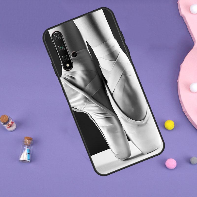 Ballet Ballerina Shoes Pointes Case For Huawei P30 P20 P40 Lite Nova 5T 11i 8i 3i 9 10 SE 11 Pro Y90 Y70 Y61 Y60 Y91 Cover