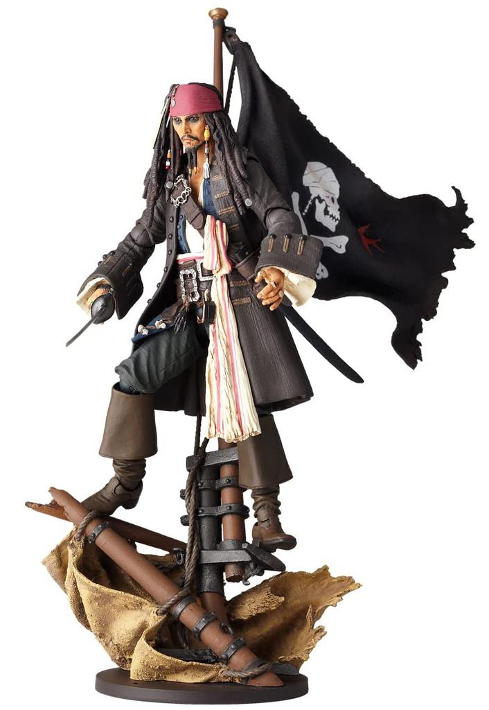 Revoltech Pirates of the Caribbean Jack Sparrow Height 135mm Painted Movable Figure Approx. Non-scale PVC&ABS