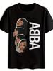 Винтажная футболка с графическим принтом рок-группы - Принт "ABBA"