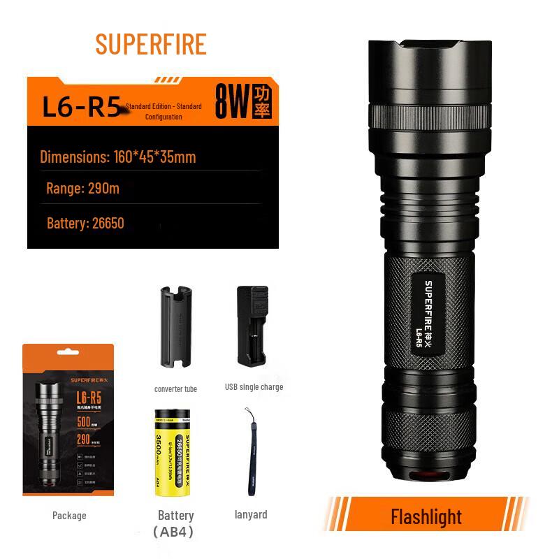 Shenhuo High-Power Rechargeable LED Flashlight