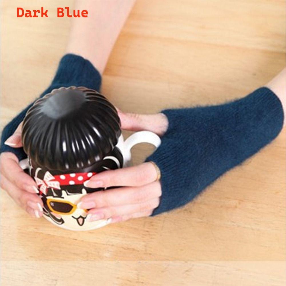 Шерстяные вязаные шерстяные перчатки с открытыми пальцами, перчатки на запястье, портативные перчатки из норки и кашемира, женские, для девушек