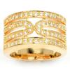 Gold Plated Ring 'Sissi' Golden White - 12 Mm