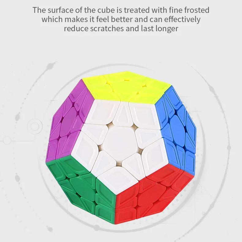 Megaminx Cube 3X3 Speed Magic Cube Dodecahedron Магниты Двенадцать Цветов Матовый Сенсорный Скоростной Головоломка Подарочные Профессиональные Игрушки