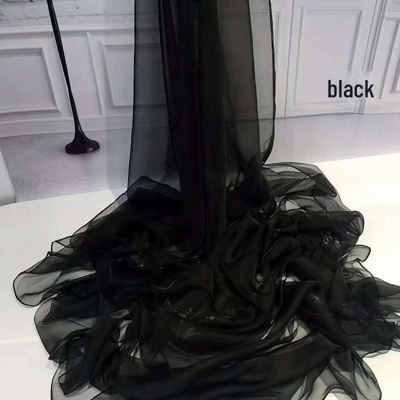 Ultra-thin Ice Silk Women's Scarf: Solid Color, Sunscreen, Beach-Friendly, Popular Style, One-Piece