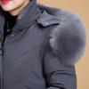 Plus Size XL-6XL Middle Age Woman Long Coat Winter Thick Warm Overcoats Hooded Elegant Faux Fur Collar Loose Lady Jackets