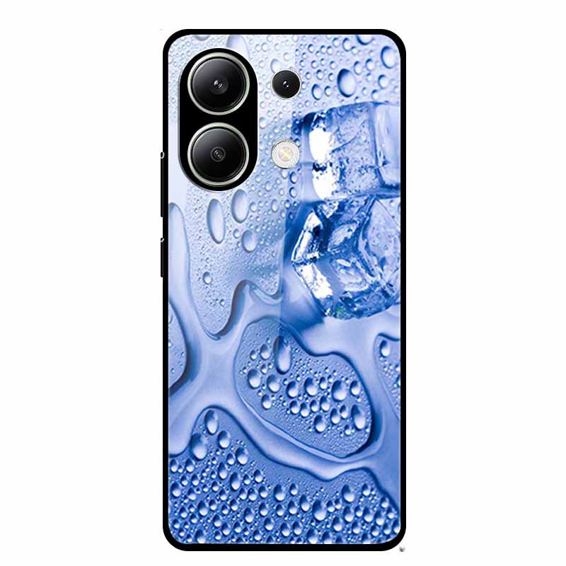 Стеклянный чехол для Xiaomi Redmi Note 13 Чехол Мягкий бампер Закаленное стекло Жесткая задняя крышка Для телефона Redmi Note 13 Pro Чехол Funda Coque